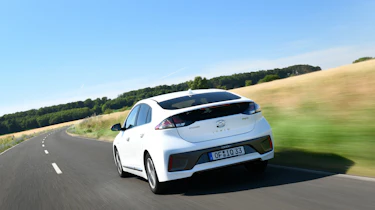 Hyundai Ioniq Plug-in Hybrid driving away from camera