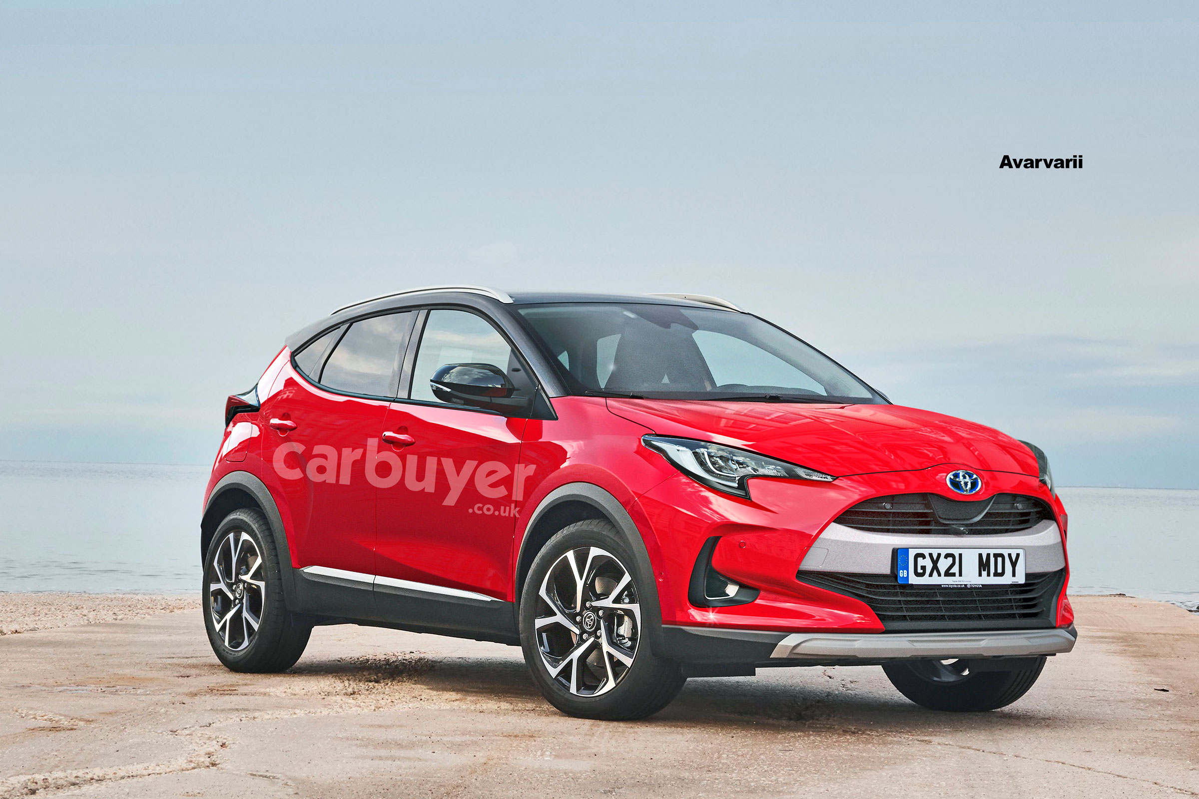 2020 Toyota B-SUV - Carbuyer render front 3/4 view