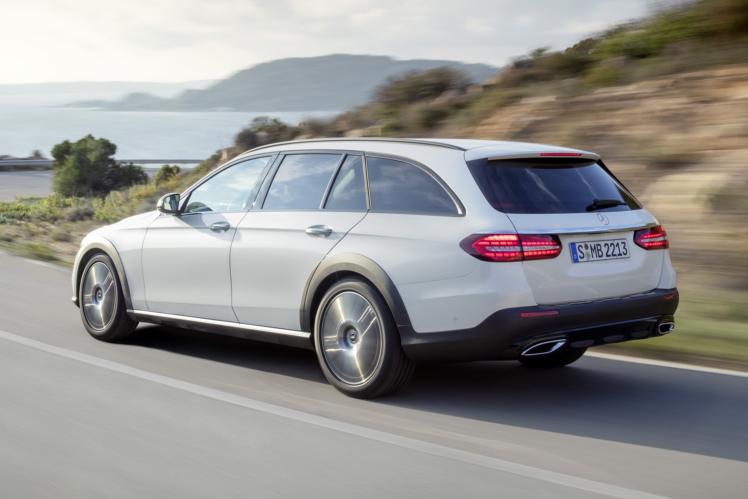 Mercedes E-Class All-Terrain driving - rear