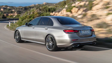 Mercedes E-Class driving - rear view