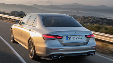 Mercedes E-Class driving - rear view