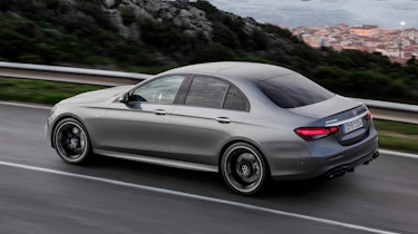 Mercedes-AMG E53 driving - rear view