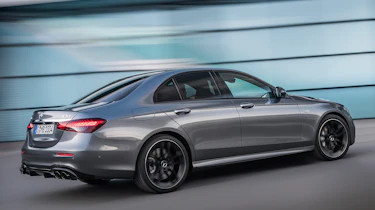 Mercedes-AMG E53 saloon driving - rear view