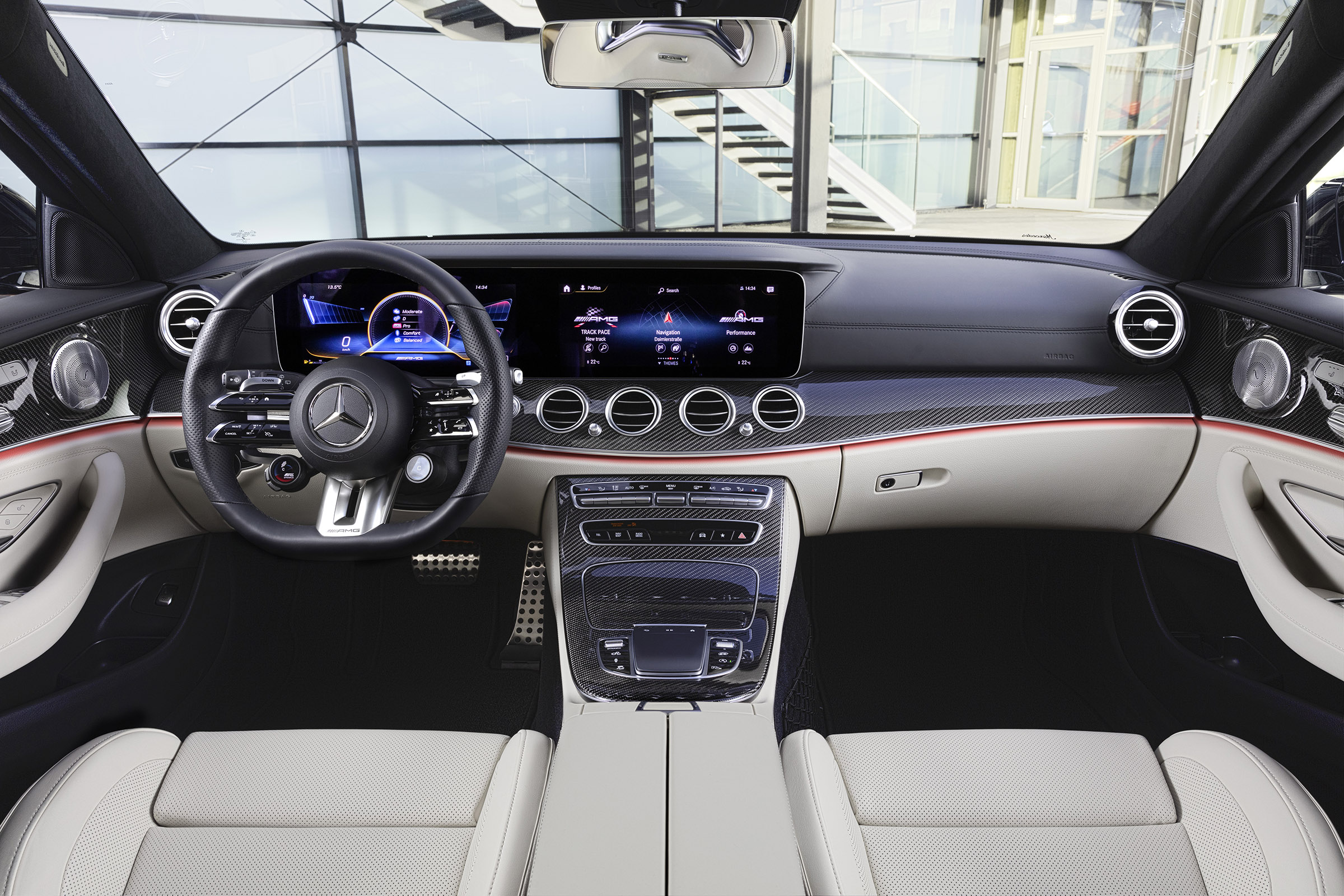 Mercedes-AMG E53 interior - cream
