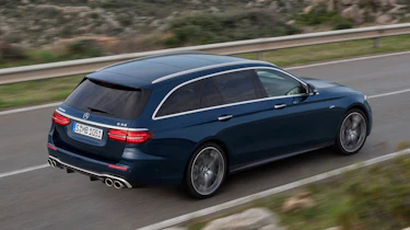 Mercedes-AMG E53 estate driving - rear