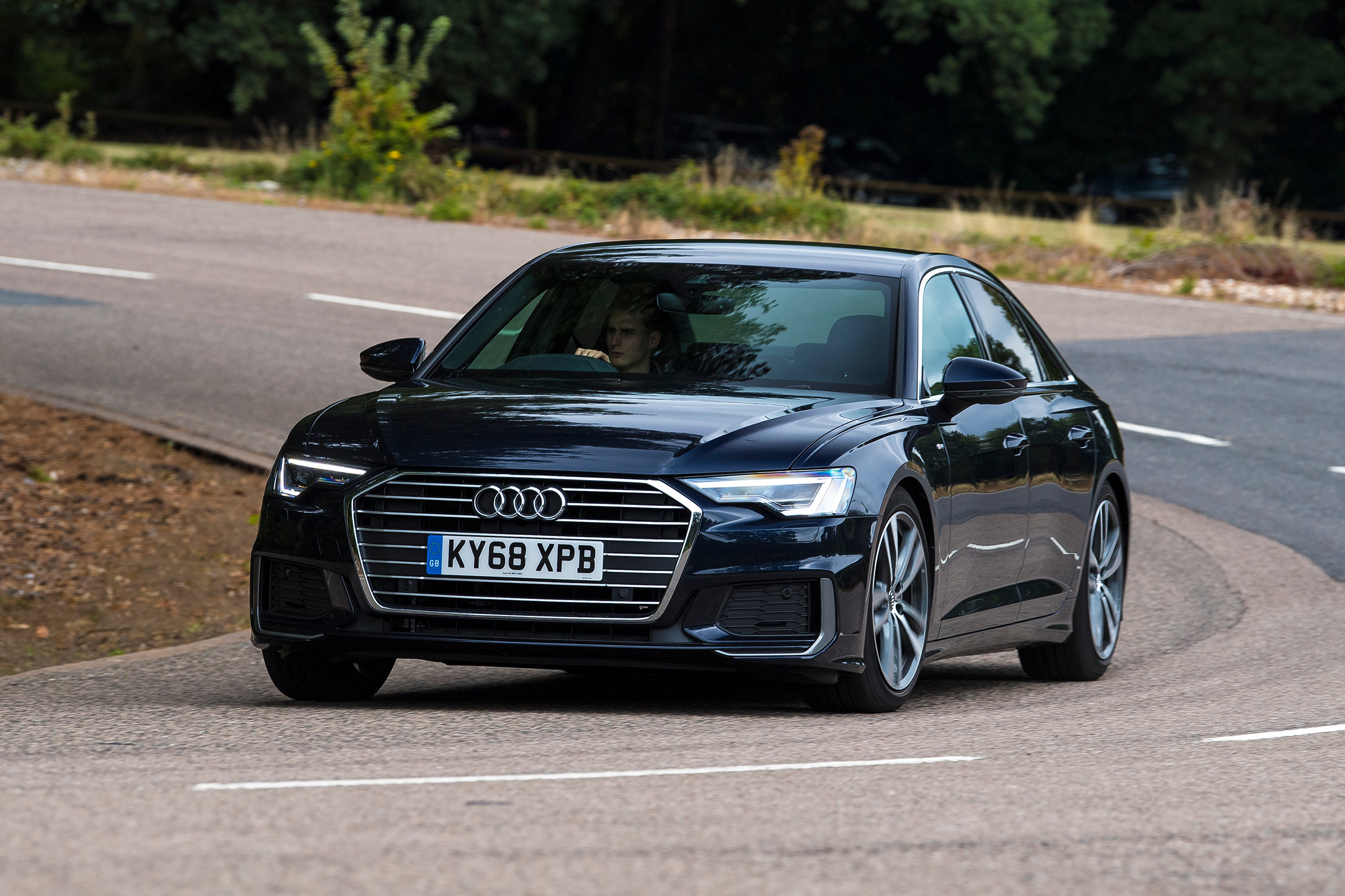 Audi A6 saloon front cornering