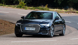Audi A6 saloon front cornering