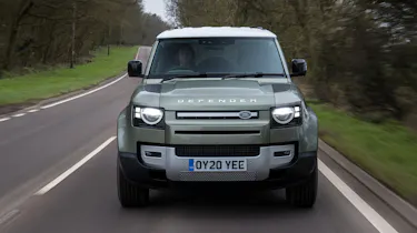 Land Rover Defender SUV front tracking