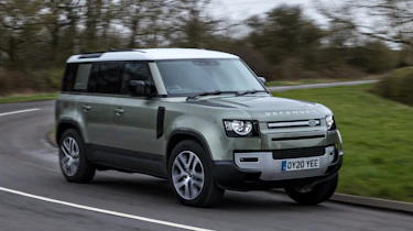 Land Rover Defender SUV side cornering