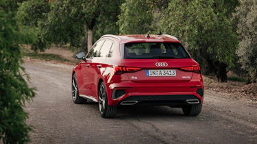 Audi A3 Sportback rear 3/4 country lane