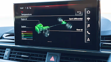 Audi RS4 Avant estate infotainment screen