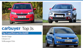 Top 3 used first cars for £6,000