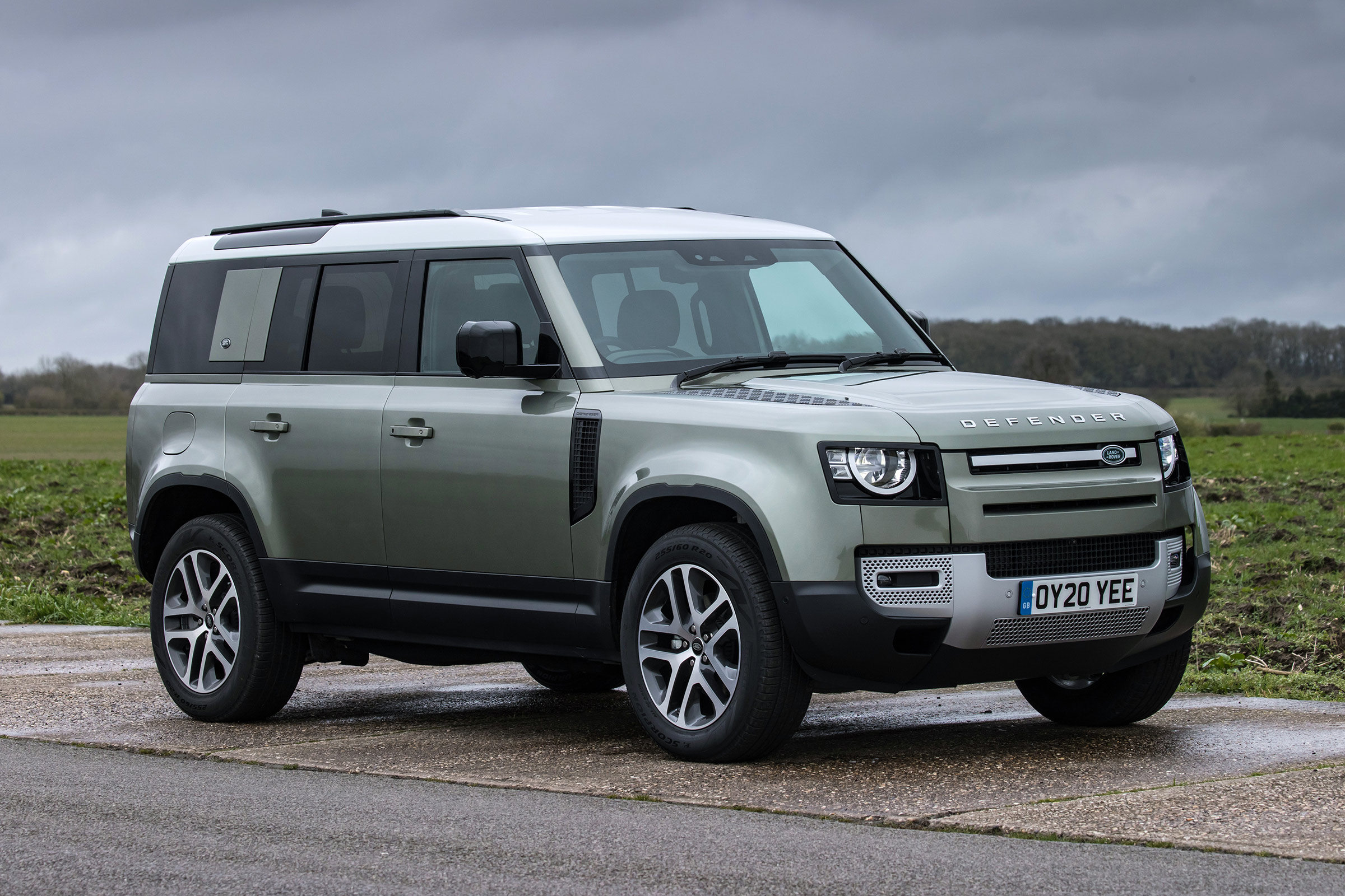 Land Rover Defender SUV lay-by