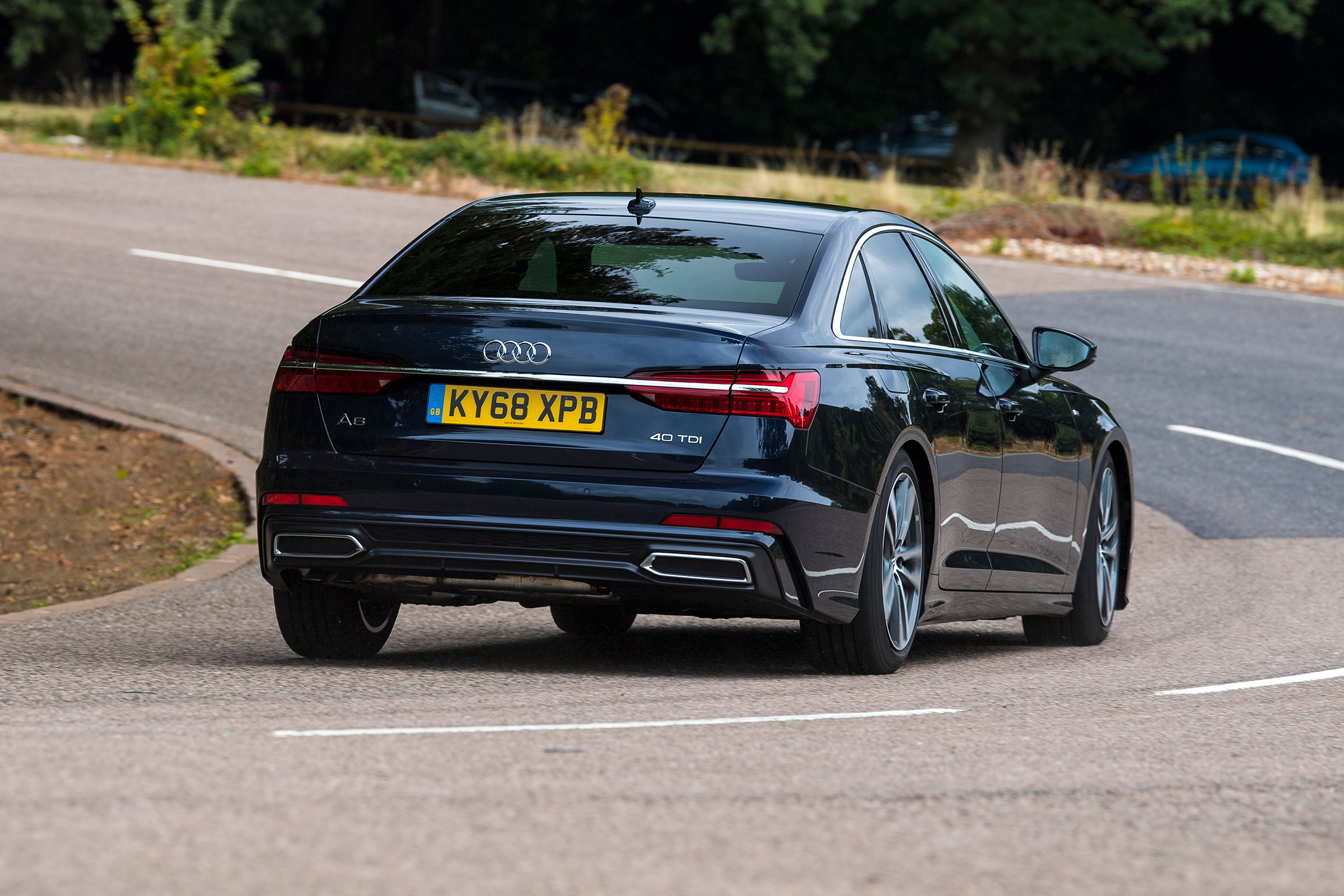 Audi A6 saloon rear cornering