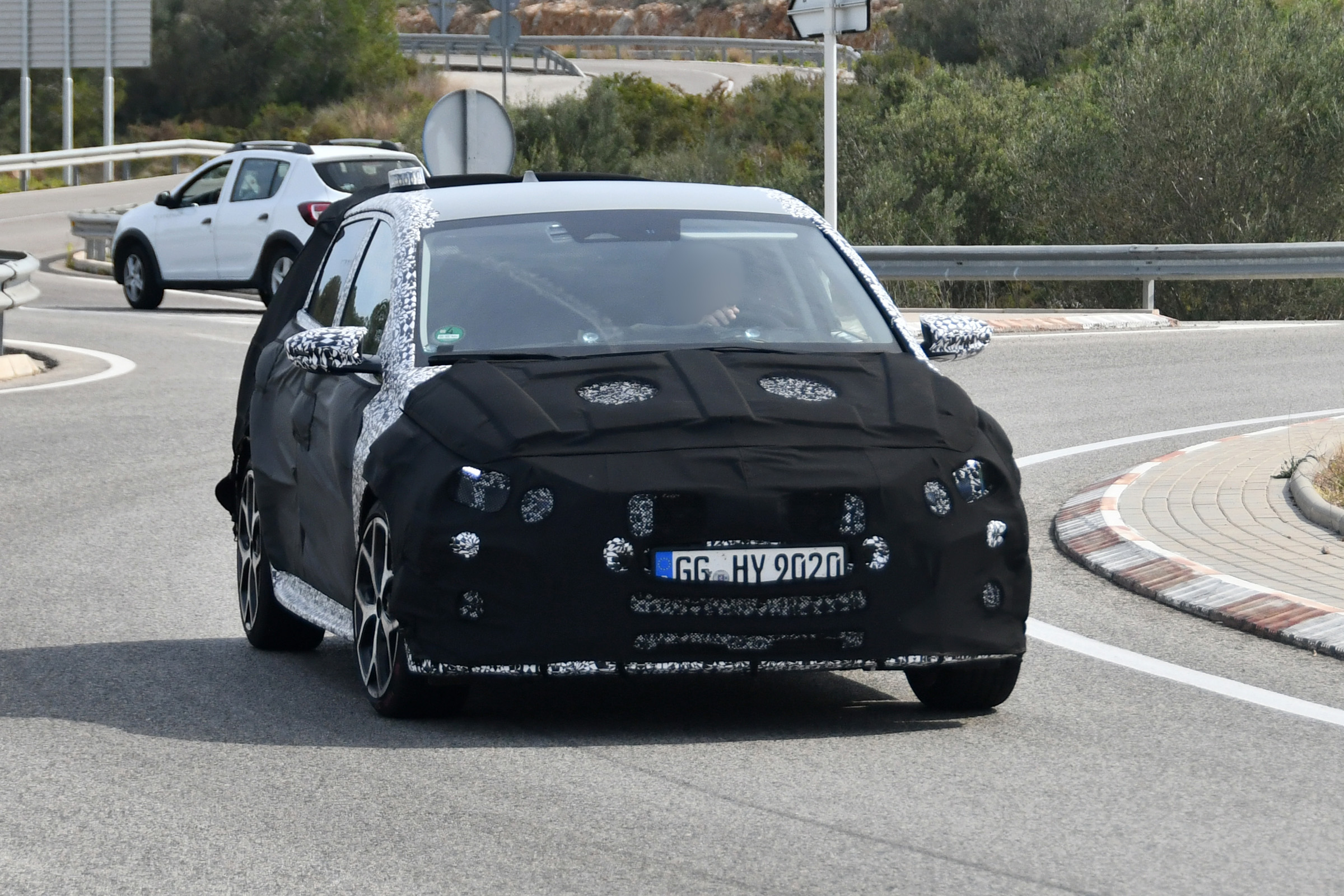 Hyundai i20 N development car - front on passing view