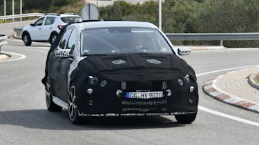 Hyundai i20 N development car - front on passing view
