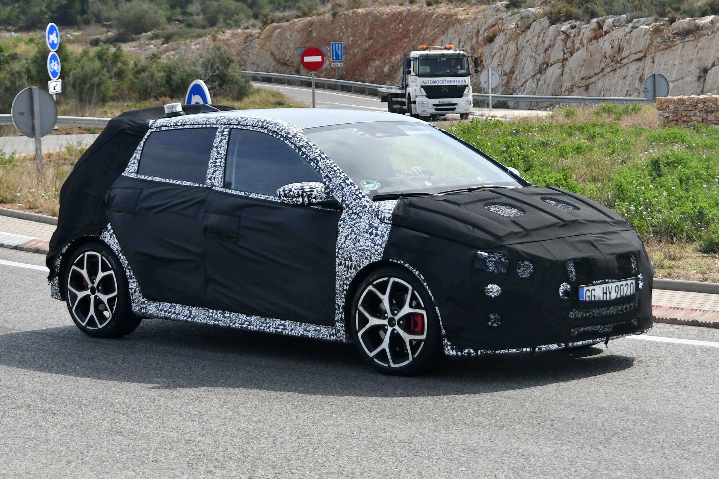 Hyundai i20 N development car - front 3/4 view