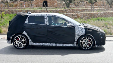 Hyundai i20 N development car - side on view