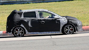 Hyundai i20 N development car - Nurburgring - side on view