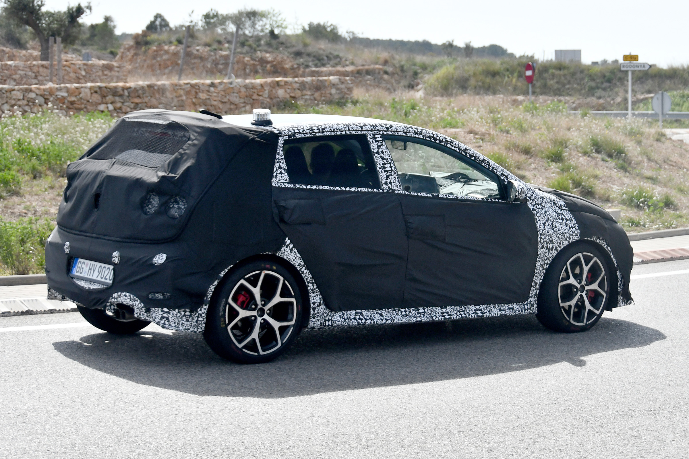 Hyundai i20 N development car - rear 3/4 view