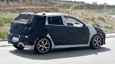 Hyundai i20 N development car - rear 3/4 view
