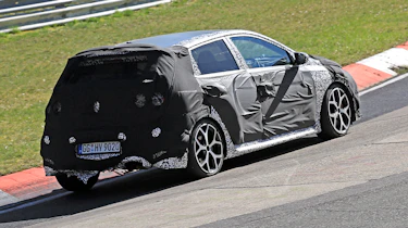 Hyundai i20 N development car - Nurburgring - rear view passing