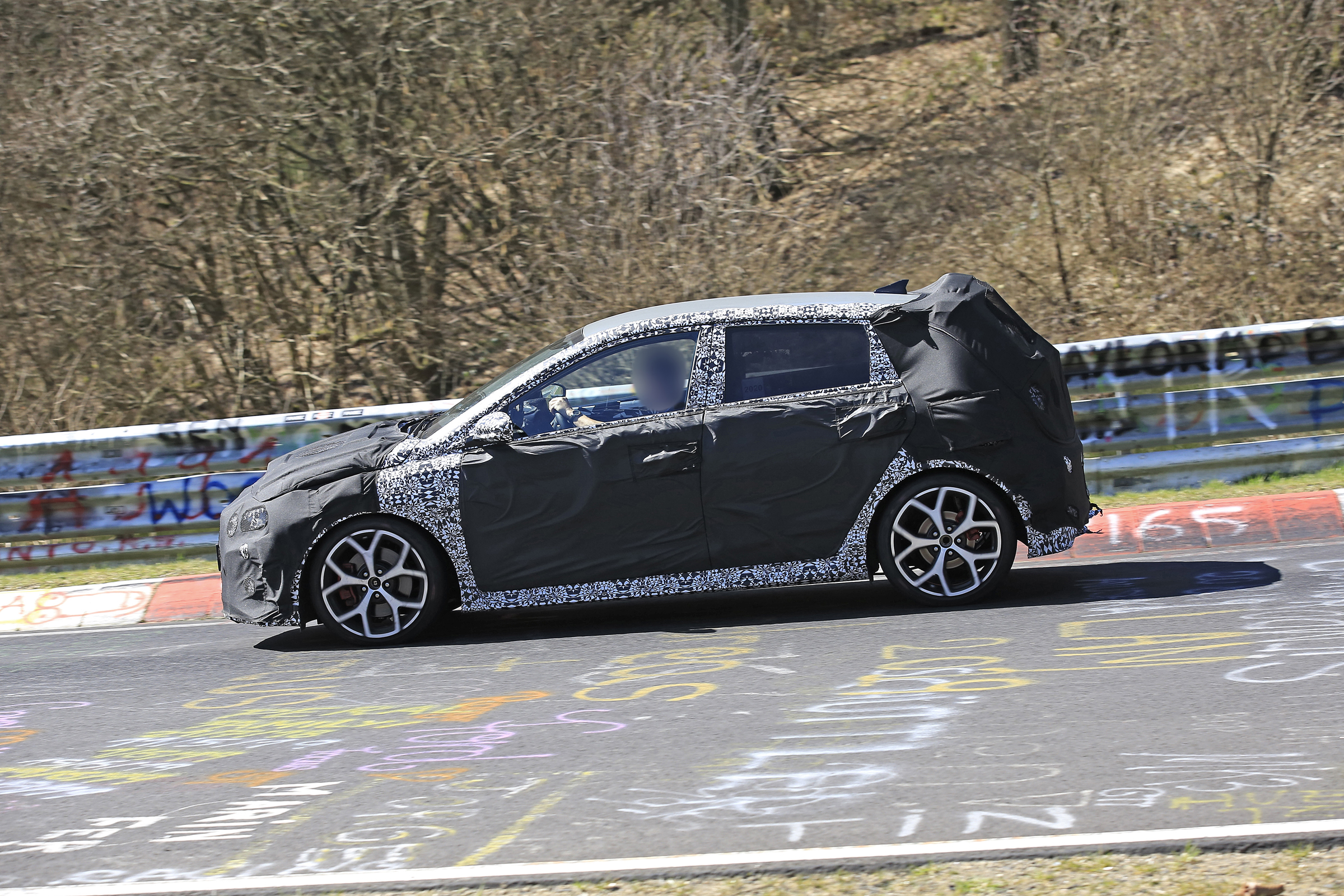 Hyundai i20 N development car - Nurburgring - passing view