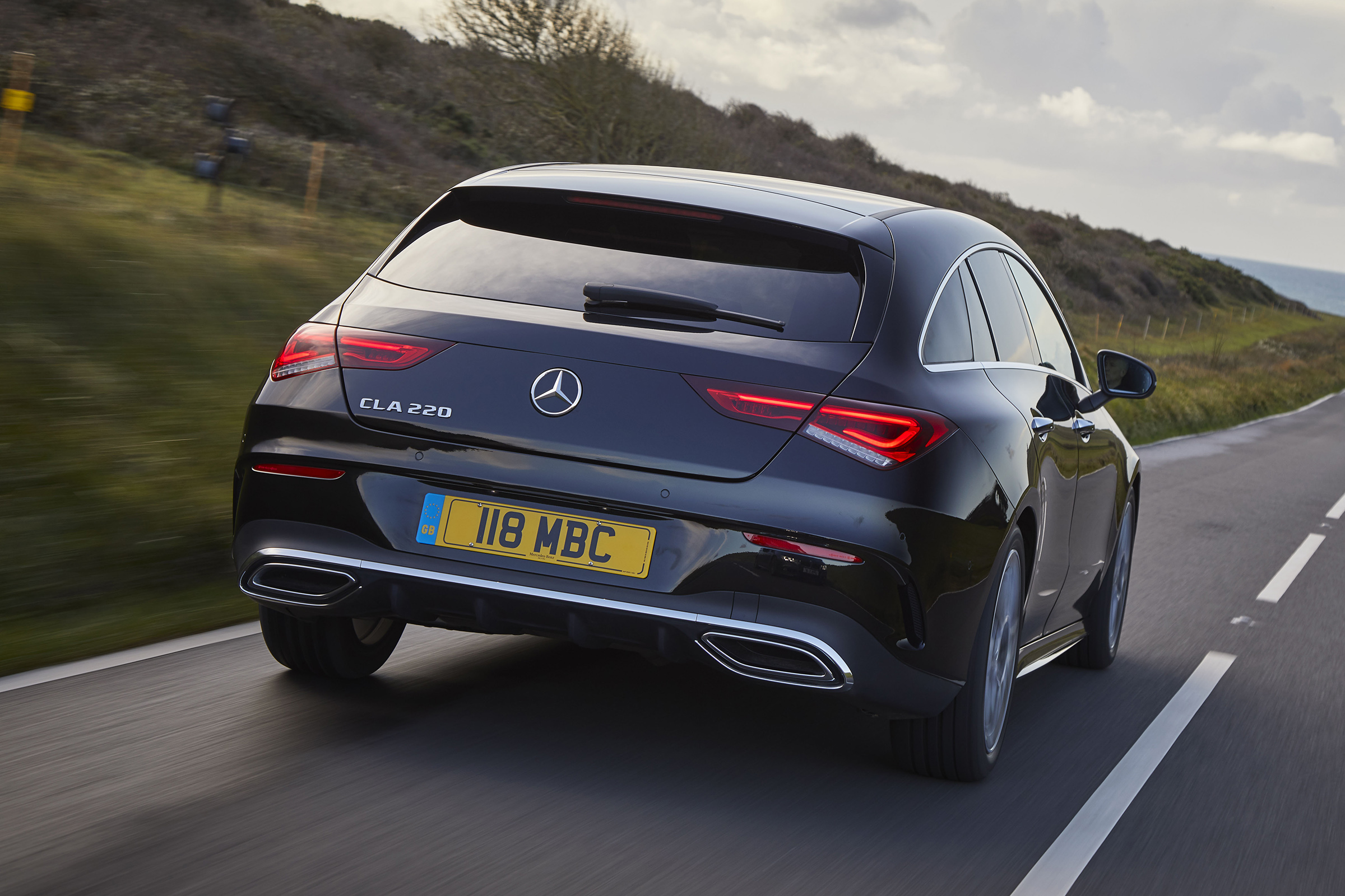 Mercedes CLA Shooting Brake driving - rear view