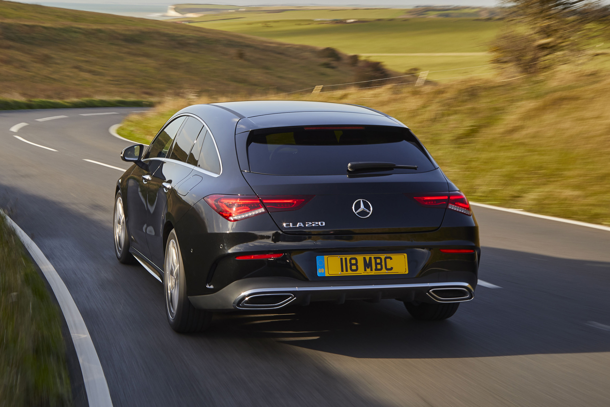 Mercedes CLA Shooting Brake cornering - rear
