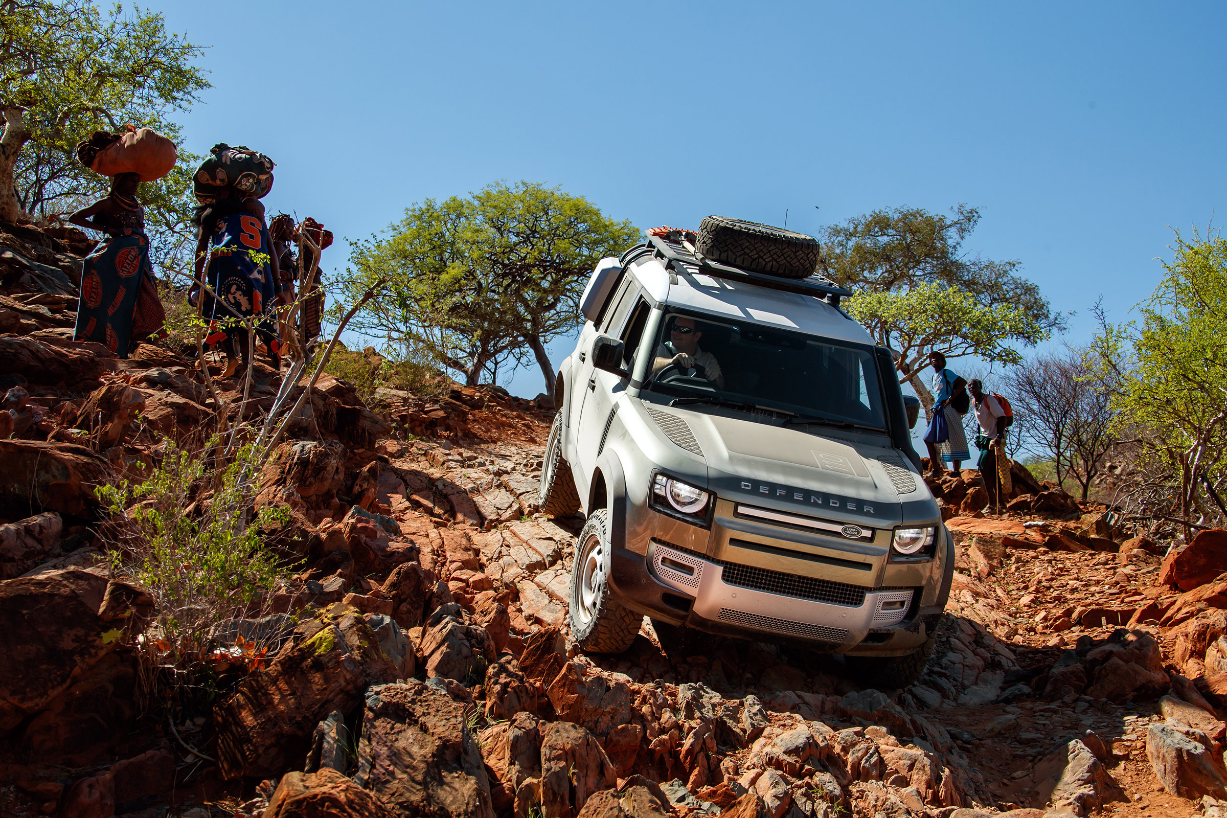 Land Rover Defender SUV hill descent