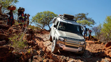 Land Rover Defender SUV hill descent