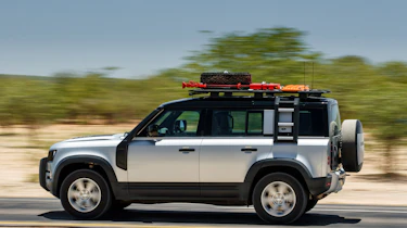 Land Rover Defender SUV side panning