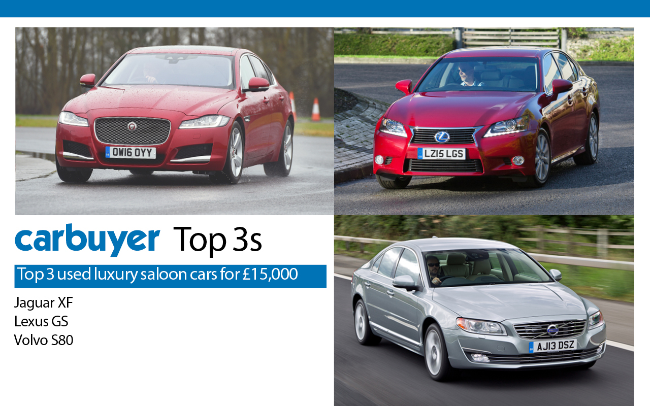 Top 3 used luxury saloon cars for £15,000