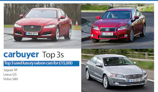 Top 3 used luxury saloon cars for £15,000
