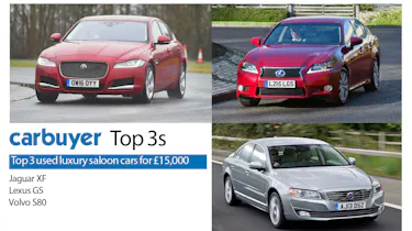 Top 3 used luxury saloon cars for £15,000