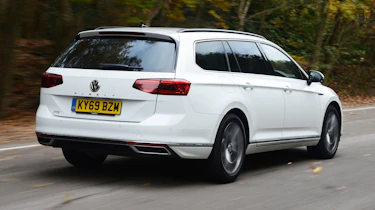 Volkswagen Passat GTE Estate driving - rear view