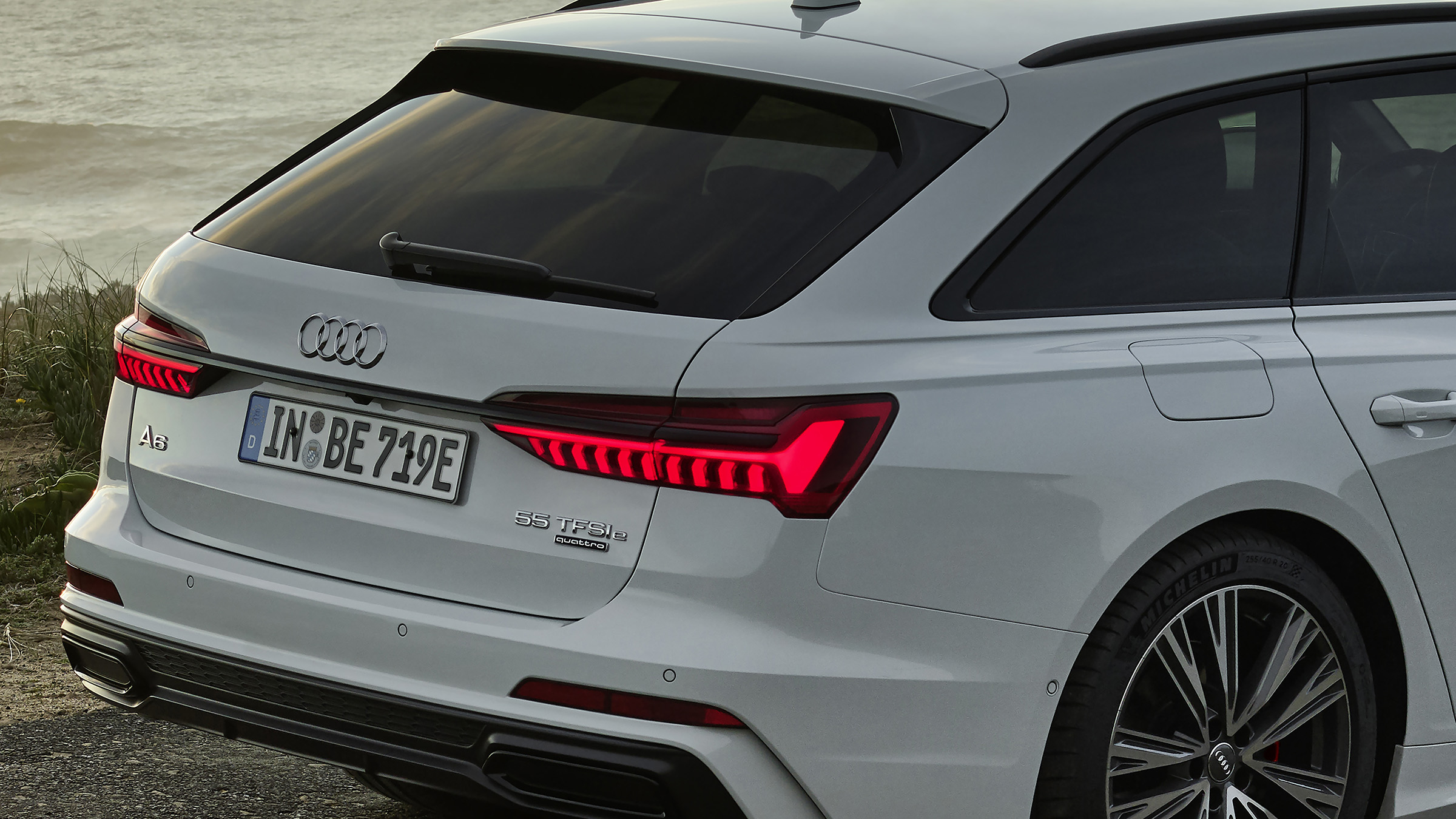 Audi A6 Avant plug-in hybrid rear end detail