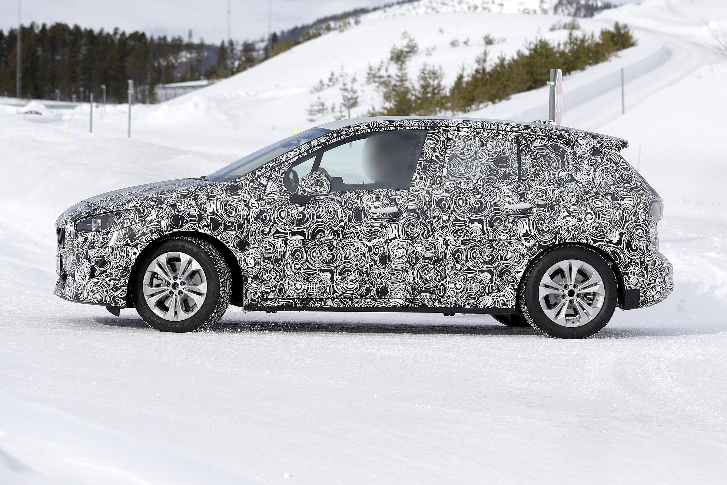 BMW 2 Series Active Tourer in development - side view