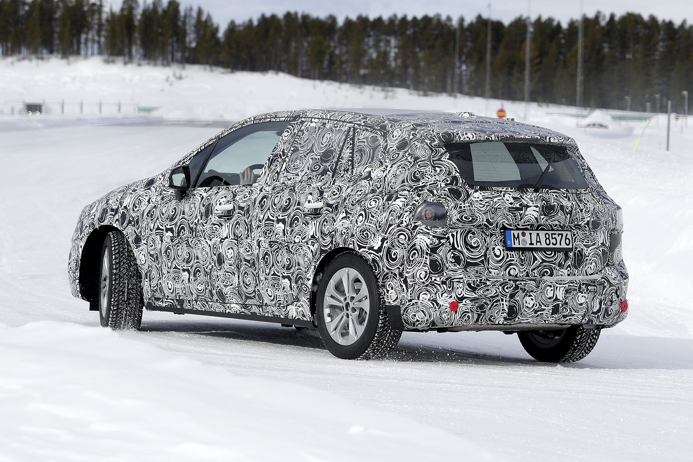 BMW 2 Series Active Tourer prototype - rear/side view
