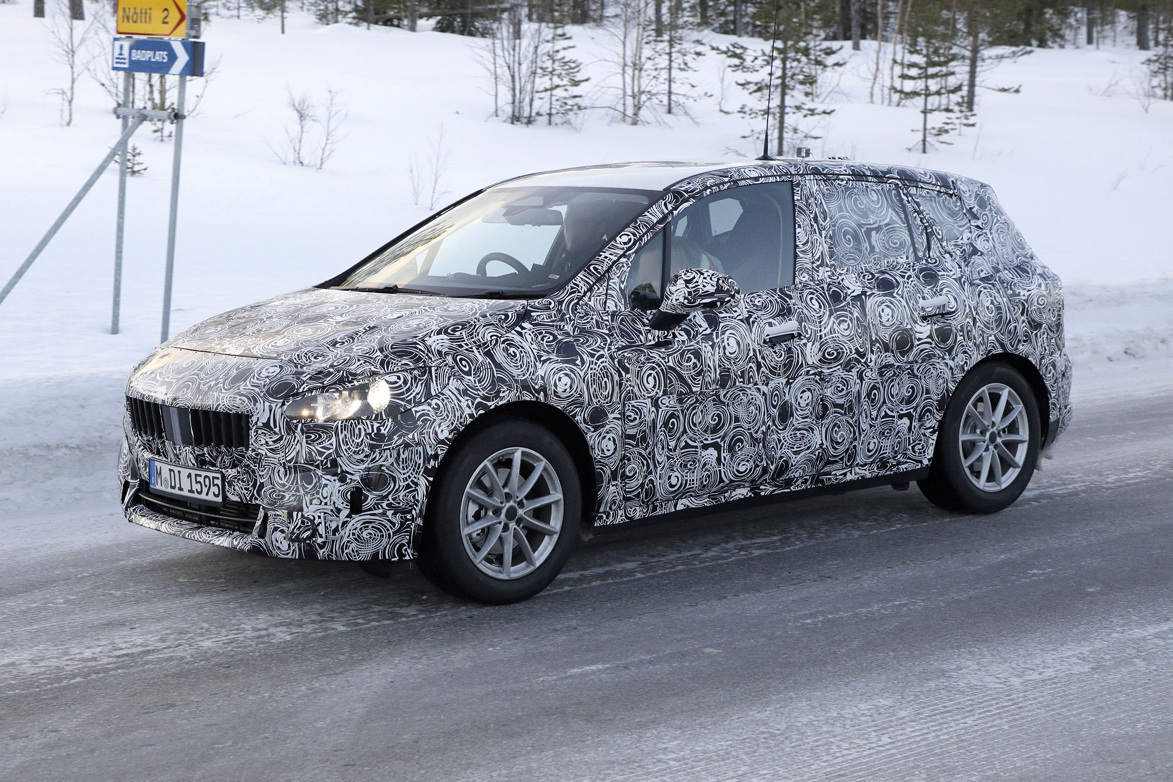 BMW 2 Series Active Tourer prototype driving - side