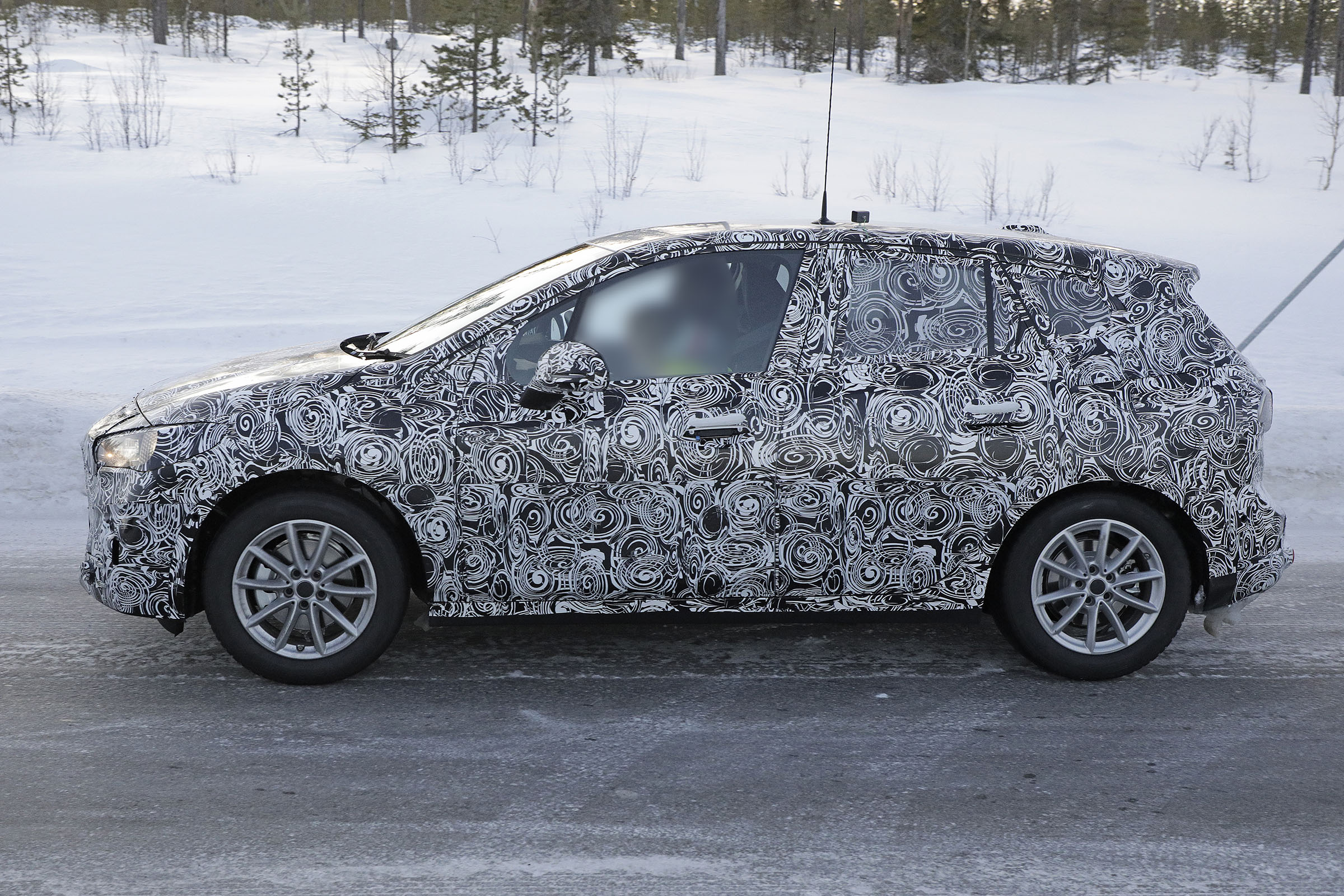 BMW 2 Series Active Tourer in camouflage - side