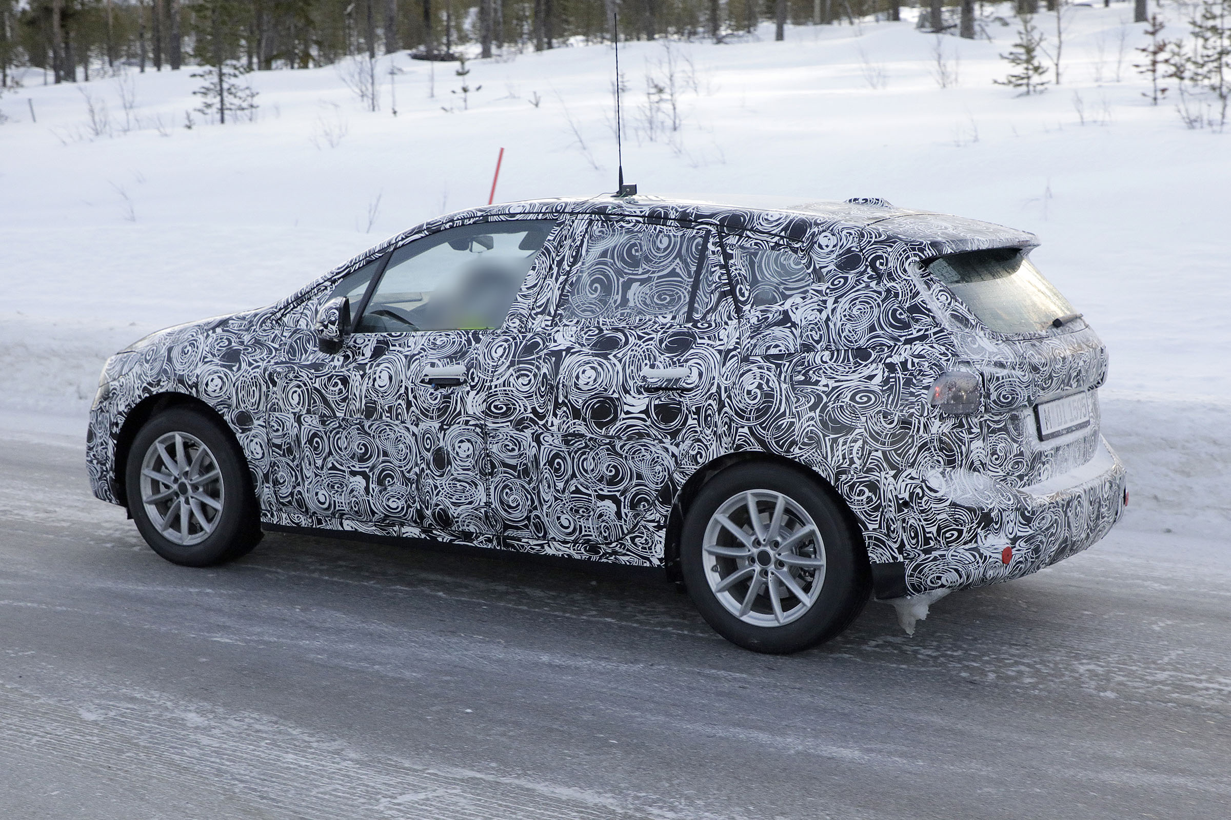 BMW 2 Series Active Tourer development model - side