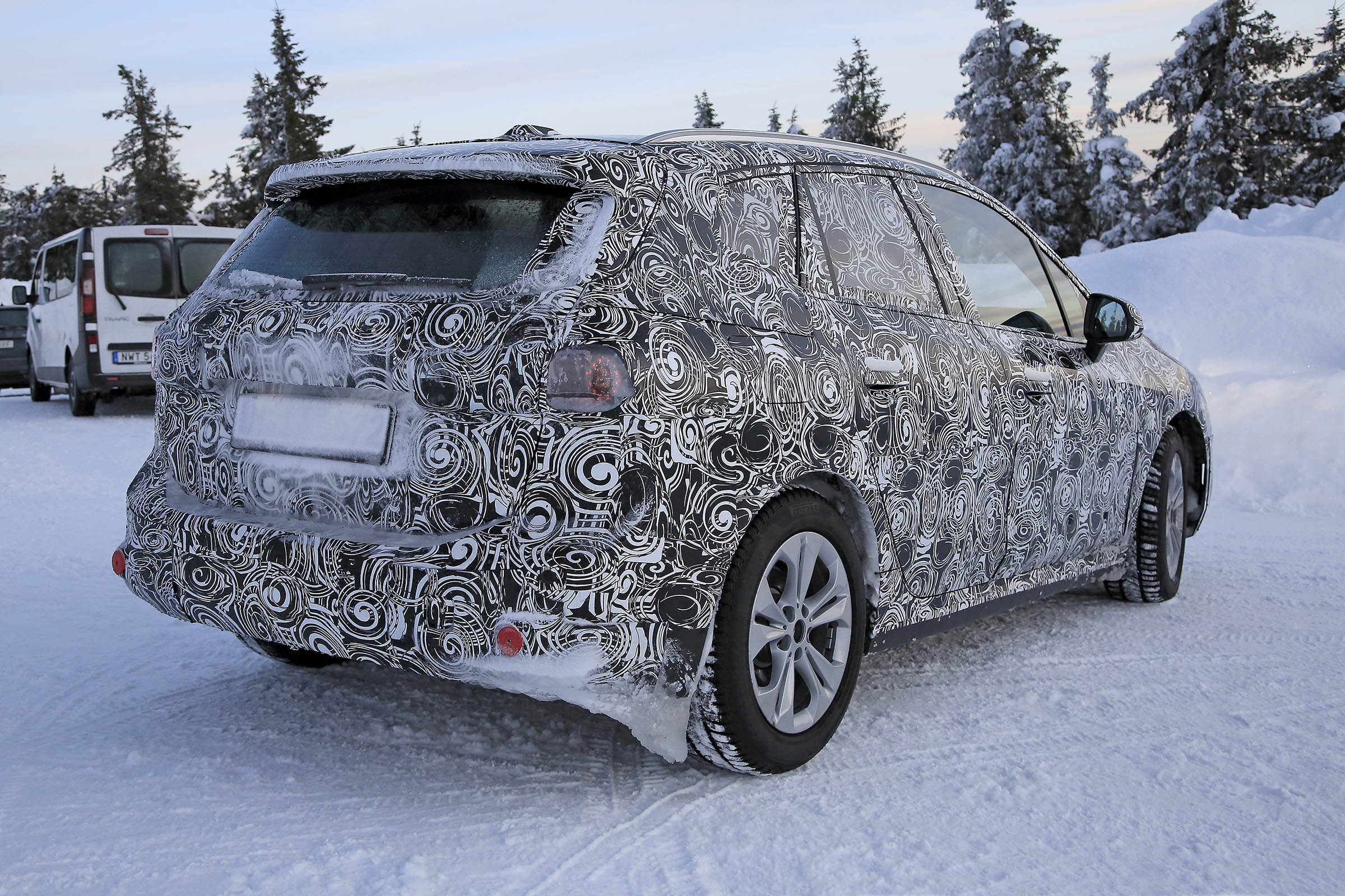 BMW 2 Series Active Tourer prototype - rear view, static