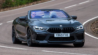 BMW M8 Convertible front 3/4 cornering