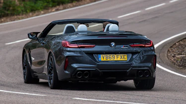 BMW M8 Convertible rear 3/4 cornering