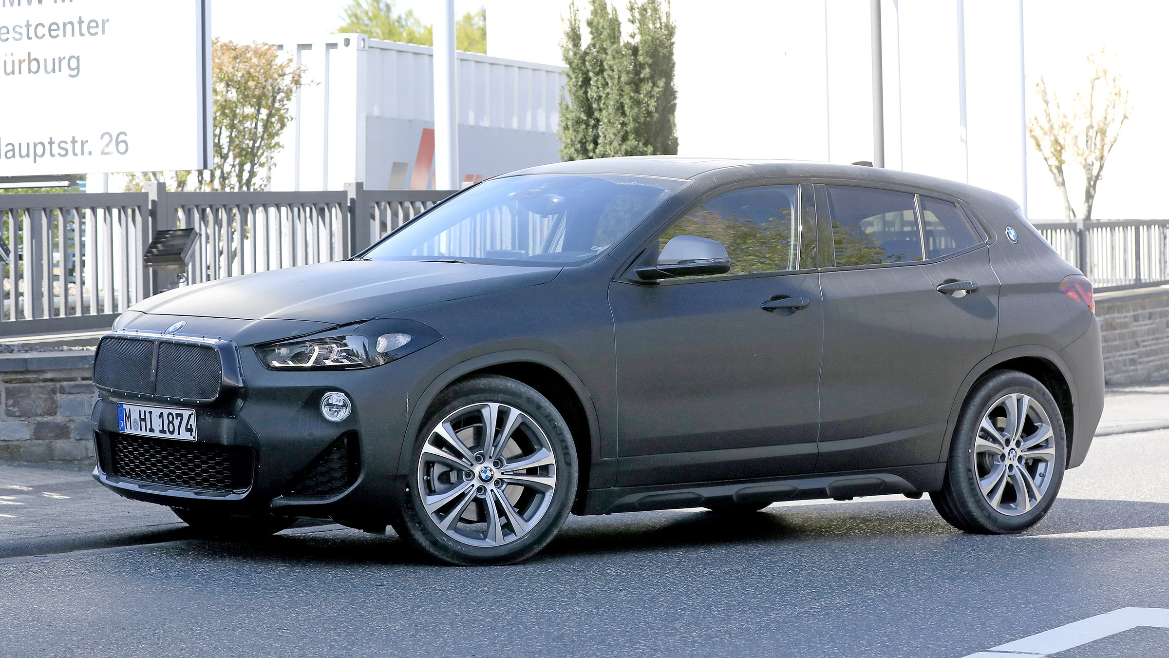 BMW X2 facelift in slight camouflage