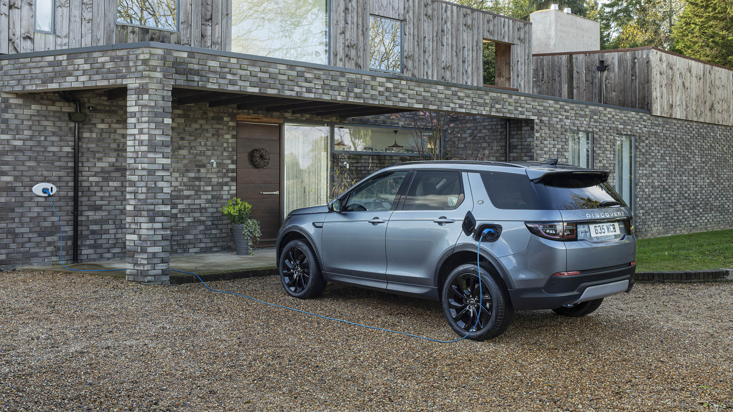 Land Rover Discovery Sport P300e charging - rear view