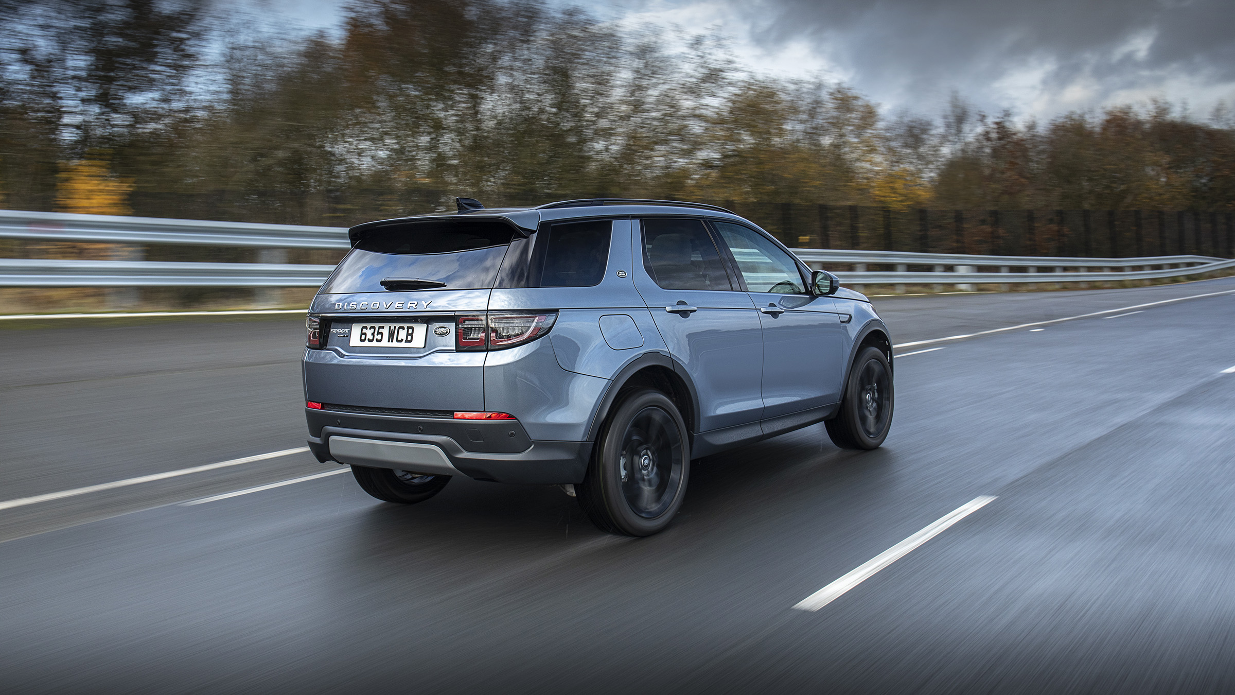 Land Rover Discovery Sport PHEV driving - rear view