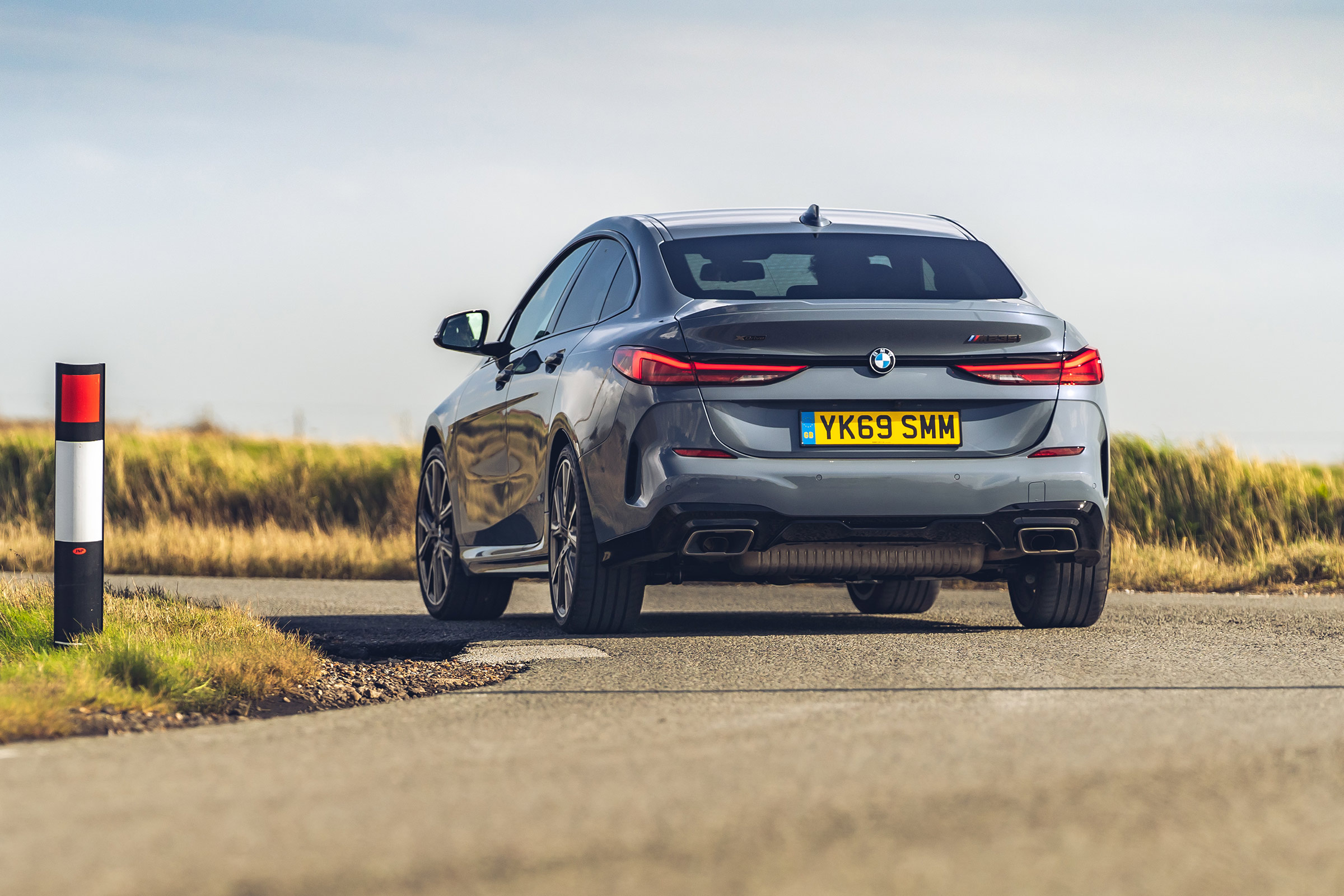 BMW M235i Gran Coupe saloon rear cornering