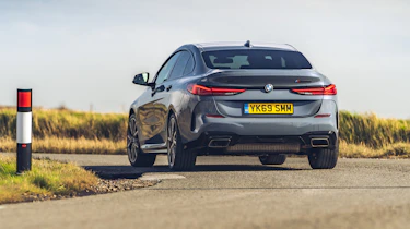 BMW M235i Gran Coupe saloon rear cornering